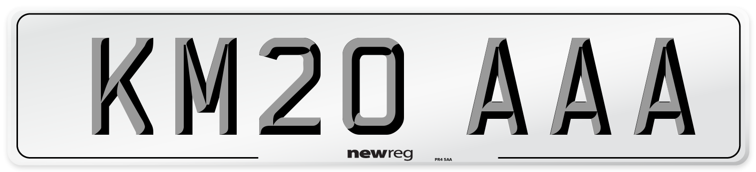KM20 AAA Number Plate from New Reg